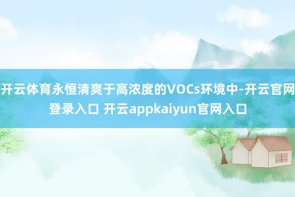 开云体育永恒清爽于高浓度的VOCs环境中-开云官网登录入口 